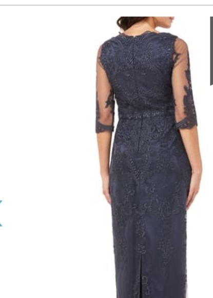 JS Collections Embroidered Mesh Blouson Gown NWT - Picture 7 of 11